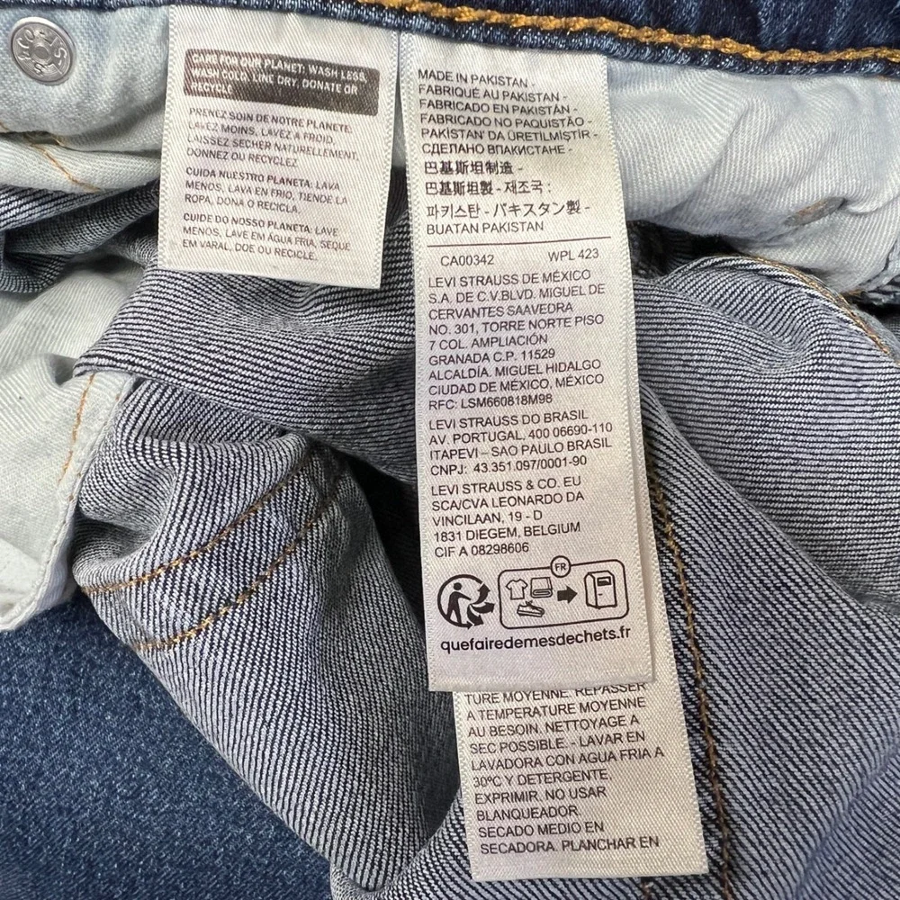 Levis 514 Jeans Men 40x32 Blue Denim Dark Wash Straight Fit Americana Heritage